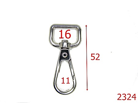 Carabine poseta - 2324/CARABINA 16 MM ZAMAC/NICHEL-16-mm---nichel-6A5--5F4-5C5--