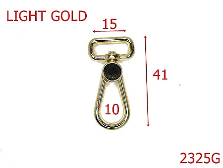 Carabine poseta - 2325G/CARABINA 15 MM ZAMAC /GOLD LIGHT-15-mm---gold light--5H10---