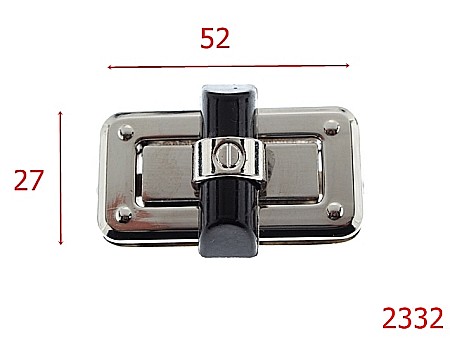 Inchizatori poseta - 2332/INCHIZATOARE 52X27 NICHEL+PLASTIC-52X27-mm---nichel---12F6--