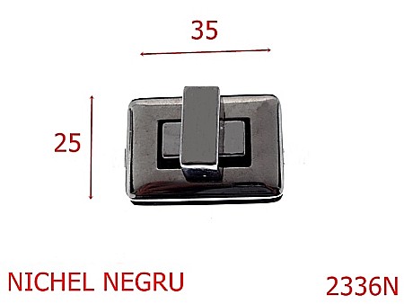 Inchizatori poseta - 2336N/INCHIZATOARE 35X25 NICHEL NEGRU-35X25-mm---nichel negru---14H13--