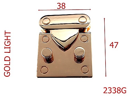 Inchizatori poseta - 2338G/INCHIZATOARE 38X47 GOLD LIGHT-38X47-mm---gold light---12C6--14K11