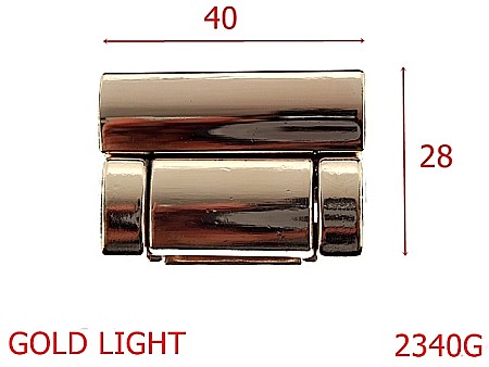 Inchizatori poseta - 2340G/INCHIZATOARE 40X28 GOLD LIGHT-40X28-mm---gold light-----