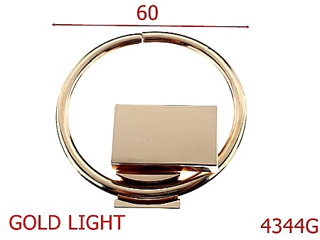 Inchizatori poseta - 2344G/INCHIZATOARE CU INEL 60MM GOLD LIGHT-60X60-mm---gold light-----