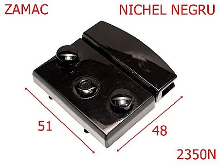 Inchizatori servieta - 2350N/INCHIZATOARE 51X48 NICHEL NEGRU-51X48-mm---nichel negru---12B10--