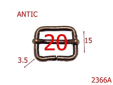 Catarame cu reglaj - 2366A/CATARAMA DE REGLAJ 20MM ANTIC-20-mm-3.5-antic--4G7-1B4-4G8-1C7-1A1-2E2-6G6--