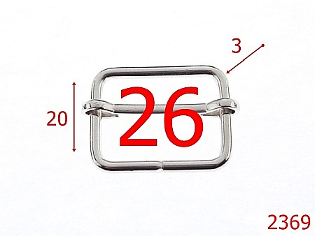 Catarame cu reglaj - 2369/CATARAMA DE REGLAJ 26MM NICHEL-26-mm-3-nichel--1C2-1A3-7H3-6F6/7D4-6I1-