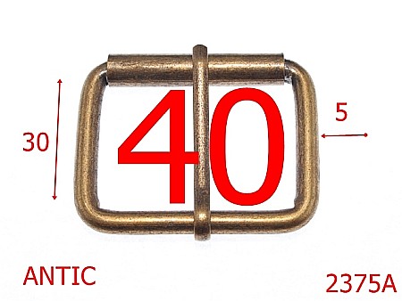 Catarame rola si 1 cui - 2375A/CATARAMA CU ROLA 40MM ANTIC -40-mm-5-antic-7C3-7D2-7D4-7D7-6i6---