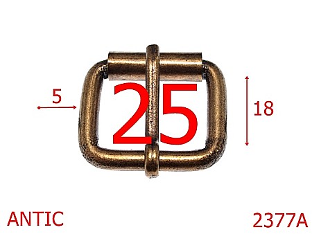 Catarame rola si 1 cui - 2377A/CATARAMA CU ROLA 25 MM ANTIC-25-mm-5-antic-7D5--6K5--