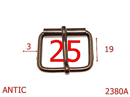 Catarame rola si 1 cui - 2380A/CATARMA CU ROLA 25MM ANTIC-25-mm-3-antic-7C8-7J4-6H5--