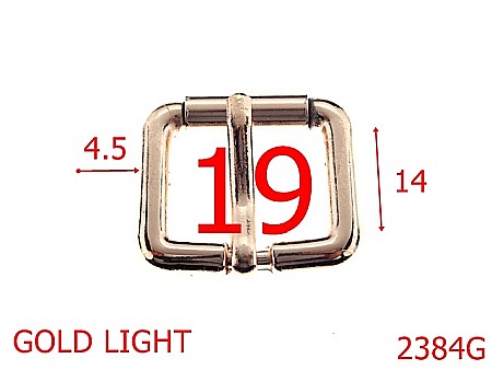 Catarame - 2384G/CATARAMA 19 MM GOLD LIGHT-19-mm-4.5-gold light--7L7---