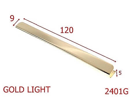 Accesorii metalice pentru marochinarie - 2401G/MARGINE  CAPAC 120MM GOLD LIGHT-120-mm---gold light-----