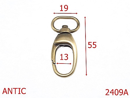 Carabine poseta - 2409A/CARABINA 19MM ZAMAC ANTIC-19-mm---antic---5B4--