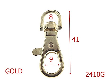 Carabine poseta - 2410G/CARABINA 8 MM ZAMAC GOLD-8-mm---gold--5R9---