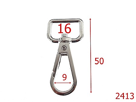 Carabine poseta - 2413/CARABINA 16MM ZAMAC NICHEL-16-mm---nichel---5D4--