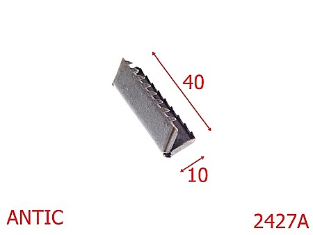 Clema - 2427A/TERMINATIE  DE CHINGA METALICA ANTICA -40-mm---antic-11D--11D5-4J7--