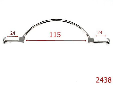 Manere - 2438/MANER 155 MM ZAMAC NICHEL-115-mm---nichel-----