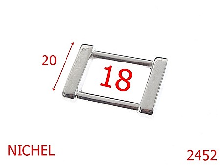 Inele dreptunghiulare - 2452/INEL 18 MM ZAMAC -18-mm---nichel-----