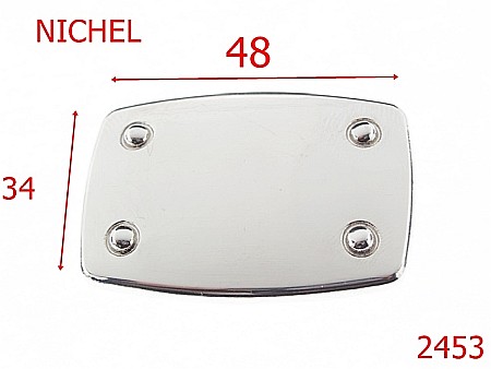 Placute ornamentale - 2453/PLACUTA INSCRIPTIONABILA 48X34 NICHEL-48X34-mm---nichel-15A7--15A7--