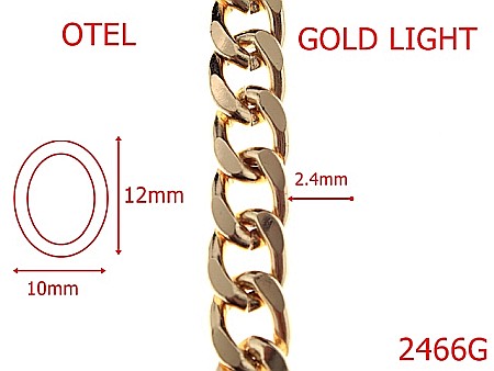 Lant poseta otel - 2466G/LANT OTEL GOLD LIGHT 10mmX2.4mm-10-mm-2.4-gold light---7K7--