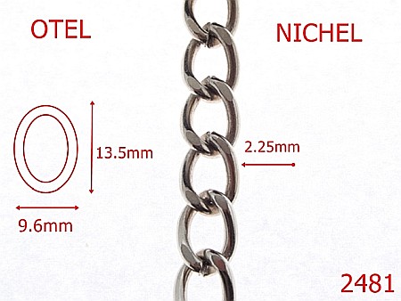Lant poseta otel - 2481/LANT OTEL  NICHEL  9.6mmX2.25mm-9.6-mm-2.25-nichel---7H6--
