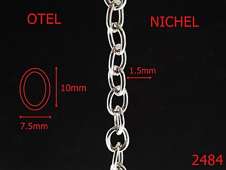 Lant poseta otel - 2484/LANT OTEL NICHEL 7.5mmX1.5mm-7.5-mm-1.5-nichel---7H6--
