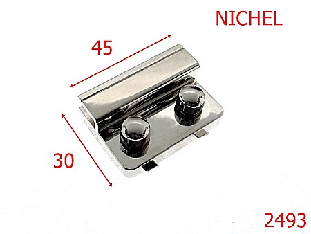Inchizatori poseta - 2493/INCHIZATOARE BORSETA 45X30 NICHEL-45-mm---nichel---12K11--