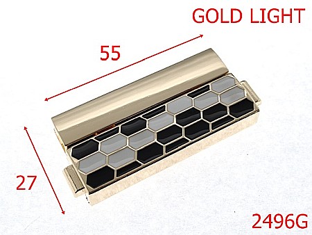 Inchizatori poseta - 2496G/INCHIZATOARE 35X27 GOLD LIGHT -55-mm---gold light---14A11--