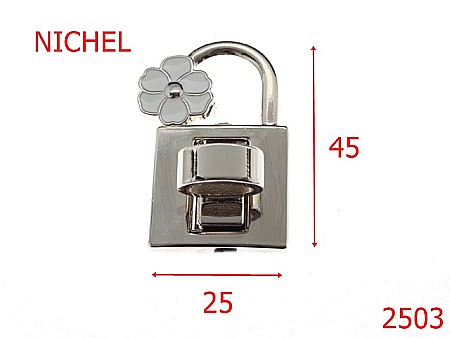 Inchizatori poseta - 2503/INCHIZATOARE LACATEL 25X45 NICHEL-25-mm---nichel---12D1--