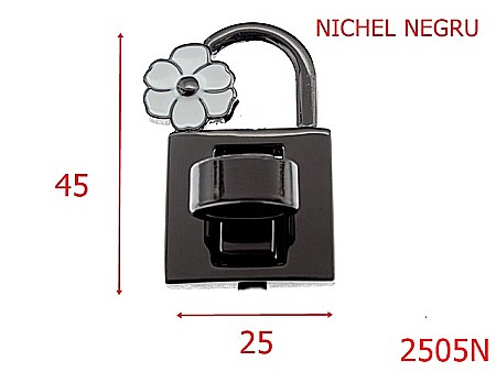 Inchizatori poseta - 2505N/INCHIZATOARE LACATEL 25X45 NICHEL NEGRU-25-mm---nichel negru---12D1--