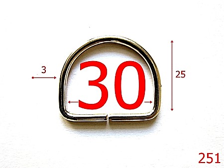 Inele D - 251/INEL POSETA-30-mm-3-nichel-----