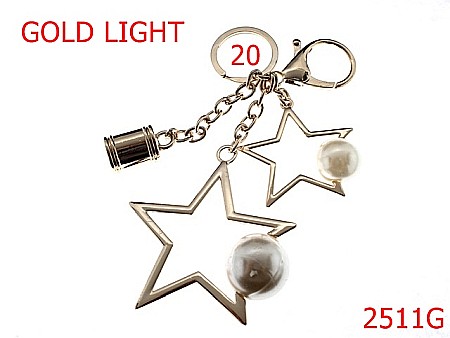 Accesorii metalice pentru marochinarie - 2511G/ORNAMENT  CU STELUTE GOLD LIGHT-20-mm---gold light---4J8--