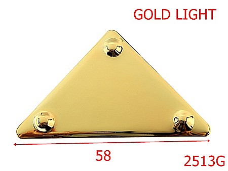 Placute ornamentale - 2513G/PLACUTA TRIUNGHIULARA 58mm GOLD LIGHT-58-mm---gold light---3D8--