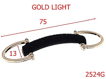 Sustinatori poseta - 2524G/SUSTINATOR DUBLU GOLD LIGHT-13-mm---gold light---3J7--J41