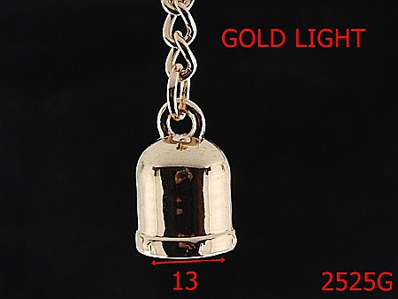 Clopotei poseta - 2525G/CLOPOTEL ORNAMENTAL GOLD LIGHT-13-mm---gold light-15B3--4F8/4B8--