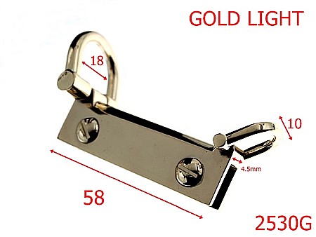 Sustinatori poseta - 2530G/SUSTINATOR DUBLU GOLD LIGHT-18-mm---gold light---4A8--