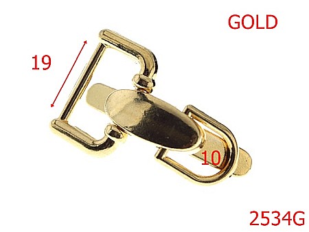 Sustinatori poseta - 2534G/SUSTINATOR DUBLU GOLD  -19-mm---gold---4C7/4A8--