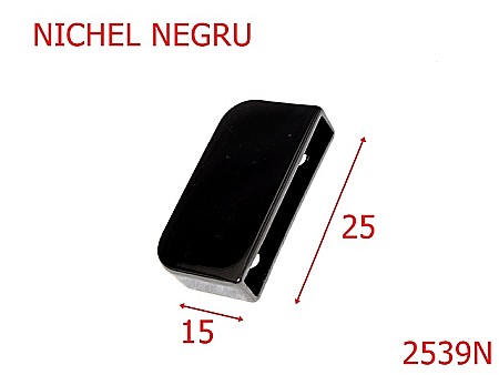 Accesorii metalice pentru marochinarie - 2539N/CAPAT CURELUSA-25-mm---nichel negru-11B--11B3--