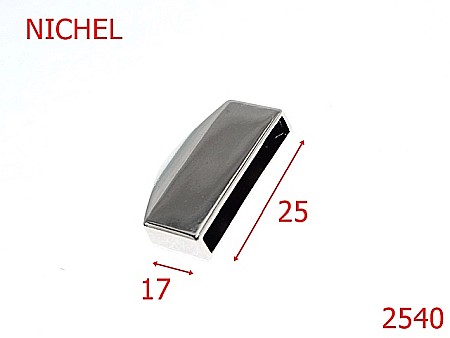 Accesorii metalice pentru marochinarie - 2540/CAPAT CURELUSA-25-mm---nichel-11B--11B3-3J5--