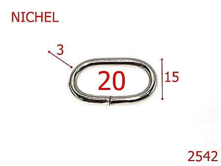 Inele ovale - 2542/INEL OVAL-20-mm-3-nichel---4C5--
