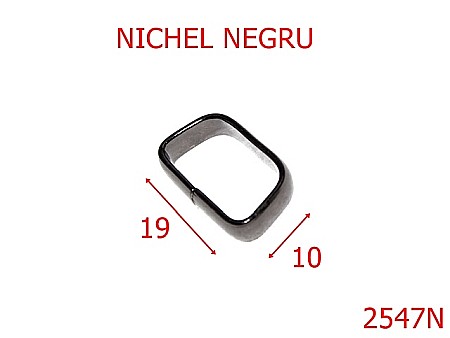 Pasant pafta - 2547N/TRECERE /PUNTE-19-mm---nichel negru---V42--
