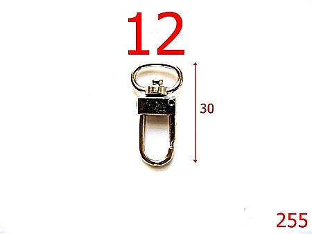 Carabine poseta - 255/CARABINE-12-mm---nichel--5M10---