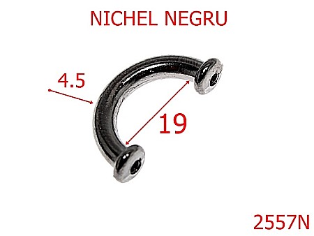 Sustinatori poseta - 2557N/SUSTINATOR -19-mm-4.5-nichel negru-----S41