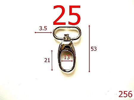 Carabine poseta - 256/CARABINE-25-mm---nichel-5G1--5D1-5J7-P12