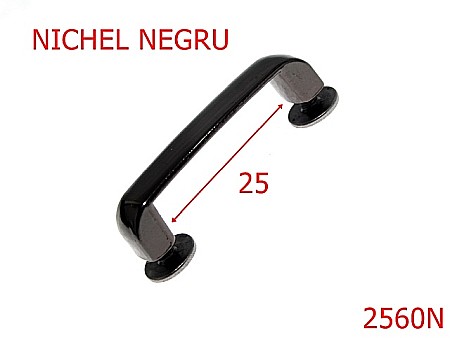 Sustinatori poseta - 2560N/SUSTINATOR -25-mm---nichel negru-----R42