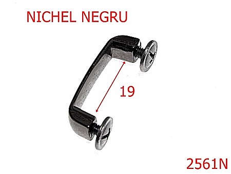 Sustinatori poseta - 2561N/SUSTINATOR -19-mm---nichel negru-----R41