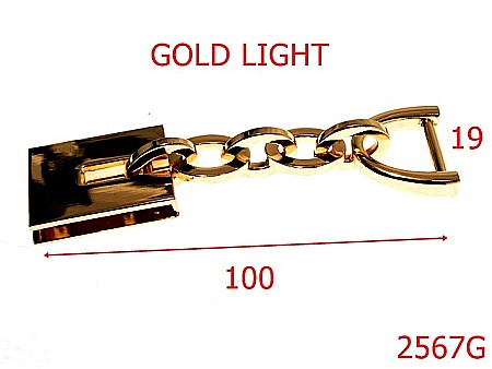 Sustinatori poseta - 2567G/SUSTINATOR LANT-19-mm---gold light---4L5/4A5--