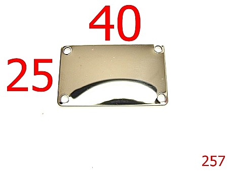 Placute ornamentale - 257/PLACUTA 45X25-40X25-mm---nichel-----U17