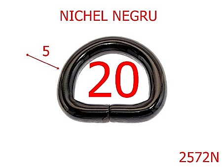 Inele D - 2572N/INEL-20-mm-5-nichel negru--3D4-3F8-1C3 --