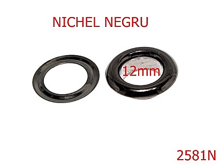 Ocheti - 2581N/OCHET   -12-mm---nichel negru---2D2-2F6--