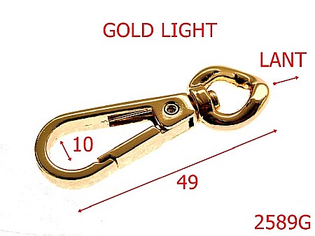 Carabine poseta - 2589G/CARABINA PT LANT-LANT-mm---gold light--5D10-5B7--U43
